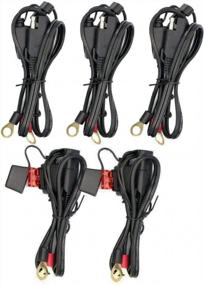 img 4 attached to Efficient Charging With IMESTOU 2FT SAE To O Ring Terminal Harness- 5 Pack For Motorcycle, Car, And Tractor With 10A Fuse