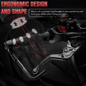 img 1 attached to 🔧 FZ 09 Brake Clutch Levers, Short CNC Levers Compatible with FZ09 MT09 2014-2020