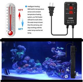 img 1 attached to 🐠 Szelam Aquarium Heater - Submersible Fish Tank Heater with Intelligent Temperature Probe, LED Display External Temperature Controller - 100W/300W/500W/800W - Ideal for Fish Tanks Ranging from 5 to 158 Gallons