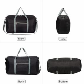 img 3 attached to 17 Inch Lightweight Small Carry On Weekender Overnight Travel Duffel Bag