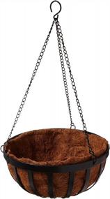 img 1 attached to Add Charm To Your Outdoor Area With Gardman R945 Forge Hanging Basket And Coco Liner | 12" X 7" Dimensions