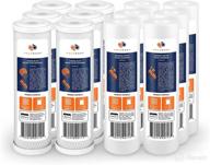 🔍 12-pack of aquaboon universal 5 micron 10 inch cartridges: reverse osmosis sediment & cto carbon filters compatible with dwc30001, wfpfc8002, fxwtc, whef-whwc, whkf-whwc, pentek dgd series, rfc logo