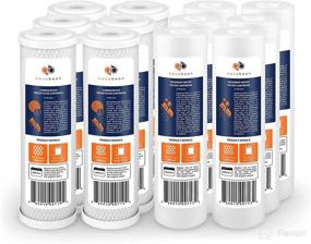 img 4 attached to 🔍 12-PACK of Aquaboon Universal 5 Micron 10 inch Cartridges: Reverse Osmosis Sediment & CTO Carbon Filters Compatible with DWC30001, WFPFC8002, FXWTC, WHEF-WHWC, WHKF-WHWC, Pentek DGD series, RFC