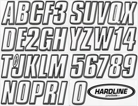 img 3 attached to 🚤 Hardline Products Series 800 Boat & PWC Registration Number Kit - 3-Inch, Factory Matched, White/Black