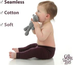 img 3 attached to 👶 Soft Cotton Knit Baby Leggings by Silky Toes - Seamless Toddler Panty Pants for Girls and Boys