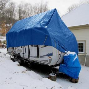 img 4 attached to 🌬️ 6' x 8' Windscreen4less Multi-Purpose Waterproof Blue Poly Tarp, 5 Mil