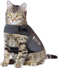 img 4 attached to 🐱 ThunderShirt Classic Cat Anxiety Jacket - Small, Solid Gray: Effectively Calm Your Anxious Feline!
