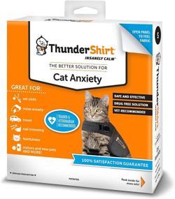 img 3 attached to 🐱 ThunderShirt Classic Cat Anxiety Jacket - Small, Solid Gray: Effectively Calm Your Anxious Feline!