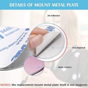 img 3 attached to Enhance Your Magnetic Car Mount Experience with 24 Pieces of Replacement Mount Metal Plates - Universal for All Devices (Deep Pink)