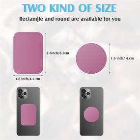 img 2 attached to Enhance Your Magnetic Car Mount Experience with 24 Pieces of Replacement Mount Metal Plates - Universal for All Devices (Deep Pink)