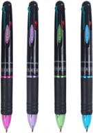4-pack ipienlee multicolor retractable ballpoint pens with 0.7mm point and black, blue, red, and green ink in one pen logo