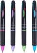4-pack ipienlee multicolor retractable ballpoint pens with 0.7mm point and black, blue, red, and green ink in one pen logo