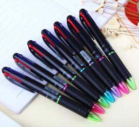 img 1 attached to 4-Pack Ipienlee Multicolor Retractable Ballpoint Pens With 0.7Mm Point And Black, Blue, Red, And Green Ink In One Pen