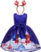 adorable christmas dresses for girls with santa claus and snowflake prints - perfect for holiday parties and gift giving! logo