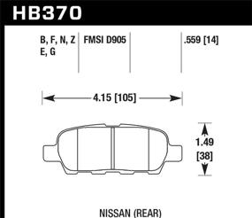 img 1 attached to 🚀 Hawk Performance HB370F.559 HPS Ceramic Brake Pad for Optimal Performance