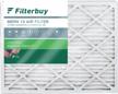 merv 13 optimal defense pleated air filter replacement - 14x20x4, ideal for hvac ac furnace (1-pack), actual size 13.50 x 19.50 x 3.63 inches by filterbuy logo