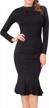 professional style for women: marycrafts square neck sheath midi dress for office and business wear logo