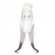 dazcos white gradient purple long straight wig with bow for women logo