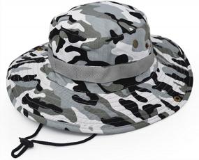 img 1 attached to Classic US Combat Army Style Bush Jungle Sun Cap For Fishing, Hunting, And Camping - Outdoor Wide Brim Hat With Sun Protection