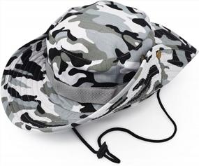 img 4 attached to Classic US Combat Army Style Bush Jungle Sun Cap For Fishing, Hunting, And Camping - Outdoor Wide Brim Hat With Sun Protection