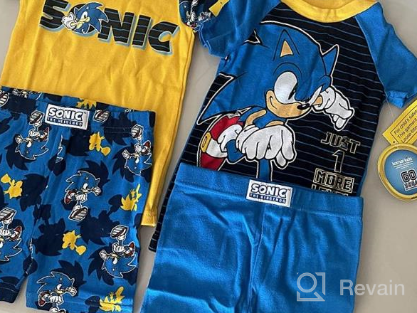 img 1 attached to 🦔 Sonic The Hedgehog Boys' Pajama Set: 3 Piece Shirt, Shorts, and Pants – Video Game Sleepwear Loungewear for Kids review by James Lozoya