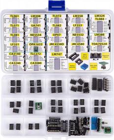 img 3 attached to OpAmp Assortment 70 Pcs Incl. Sockets, TL061 TL071 TL081 UA71 LM308 LF351 LF353 NE5534 TL084 OPA1622 LM324 TL072 TL082 LM358 LM747 OP07 JRC4558D Dual NE5532 LM386 CA3080 CA3140 CA3240 TLC272 TDA7052