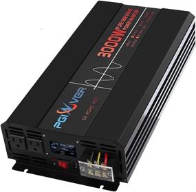 img 4 attached to 🔌 3000W Pure Sine Wave Power Inverter, 12V to 120V, Remote Control, DC to AC Converter with 3 AC Outlets/1 USB, LCD Display, for Car/Truck/RV/Solar – 3000 Watts/6000 Watts