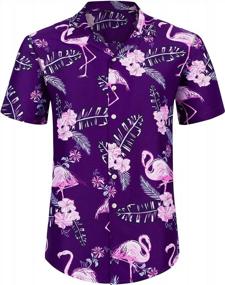 img 3 attached to Men'S Hawaiian Shirts Set - J.Ver Casual Button Down Short Sleeve Printed Beach Suits
