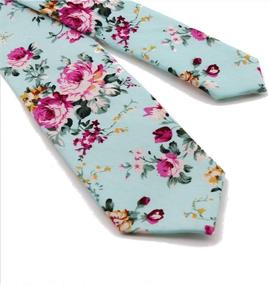 img 1 attached to Mantieqingway Cotton Printed Floral MYF006 029 Men's Accessories : Ties, Cummerbunds & Pocket Squares