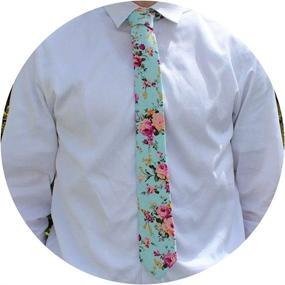 img 3 attached to Mantieqingway Cotton Printed Floral MYF006 029 Men's Accessories : Ties, Cummerbunds & Pocket Squares