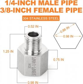 img 1 attached to Upgrade Your Piping System With GASHER 5PCS Stainless Steel Hex Nipple Fittings