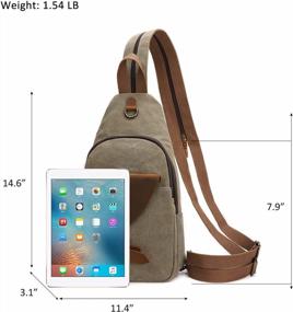 img 3 attached to Men'S/Women'S Canvas Crossbody Sling Bag Rucksack Backpack Shoulder Casual