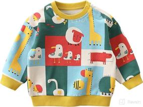 img 4 attached to Crewneck Sweatshirt Pullover Sweatshirts Toddler Apparel & Accessories Baby Boys best in Clothing