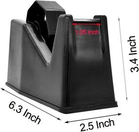 img 3 attached to Heat Press Tape Dispenser 6.3X2.5X3.4" - Fits 1" And 3" Core (Black)