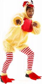 img 4 attached to Unisex Funky Chicken Halloween Costume - Get Silly In This Adult Body Suit!
