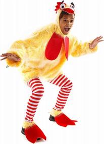 img 3 attached to Костюм Хэллоуина унисекс в стиле Funky Chicken - будь глупым в этом костюме для взрослых!