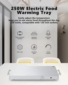 img 3 attached to ARLIME Electric Warming Tray With Adjustable Temperature Control – Keep Your Food Warm For Your Buffets And Parties!