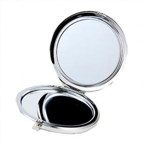 img 3 attached to Получите гламур на ходу с мини-портативным металлическим складным зеркалом для макияжа KOLIGHT® - Pink