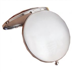 img 2 attached to Get Glammed Up On-The-Go With KOLIGHT® Mini Portable Metal Fold Makeup Mirror - Pink