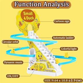 img 1 attached to 🦆 Entertaining JOYGETIN Small Ducks Climbing Toy: Electric Duck Roller Coaster with Flashing Lights & Music!