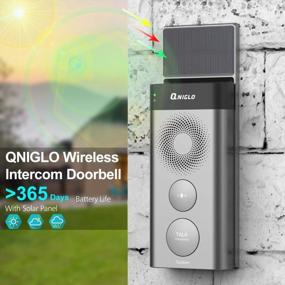 img 3 attached to Solar-Powered Wireless Doorbell Intercom With Long Range And Rechargeable Batteries For Ultimate Home Security