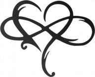 металлический декор для стен jielisi infinity heart, уникальное украшение для стен из стали в виде сердца, персонализированный настенный знак любви, настенный декор для дома, украшения для спальни на открытом воздухе (13,7 x 11,4 дюйма) логотип