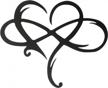 jielisi infinity heart metal wall decor, unique heart steel wall decoration, personalized love wall sign, wall hanging decor for home outdoor bedroom art ornaments (13.7 x 11.4in) logo