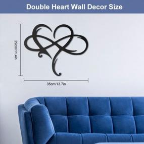 img 2 attached to JIELISI Infinity Heart Metal Wall Decor, Unique Heart Steel Wall Decoration, Personalized Love Wall Sign, Wall Hanging Decor For Home Outdoor Bedroom Art Ornaments (13.7 X 11.4In)