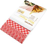 500 pcs non-stick wax paper 12x12 inches - perfect for lunch, restaurants, barbecues & parties! logo