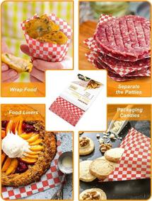 img 1 attached to 500 Pcs Non-Stick Wax Paper 12X12 Inches - Perfect For Lunch, Restaurants, Barbecues & Parties!
