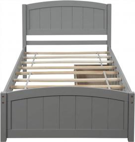 img 2 attached to Maximize Space And Style With Merax Solid Wood Twin Platform Bed With 2 Drawers – No Box Spring Required!