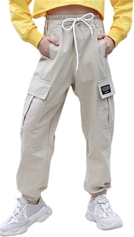 sangtree elastic drawstring tapered pockets girls' clothing at pants & capris 로고