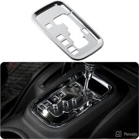 img 4 attached to 🚙 RT-TCZ Jeep Wrangler Gear Shift Panel Trim Cover: Premium Center Console Accessory 2011-2018 JK JKU, ABS Chrome Cover for Unlimited 2 & 4 Door