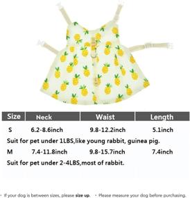 img 3 attached to Adorable Rabbit And Guinea Pig Harness With Leash Set - Perfect For Teacup Yorkies, Mini Dogs And Cats. Dress Your Bunny In Milk Yellow Small Animal Apparel (Medium Size Pack Of 1).